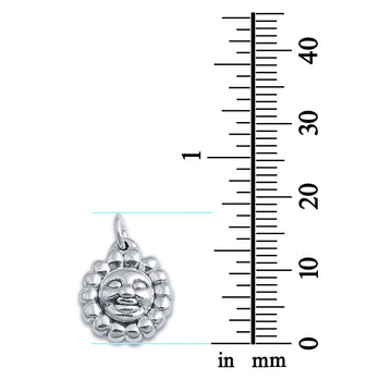 925 Sterling Silver Sun Charm Pendant Fashion Jewelry